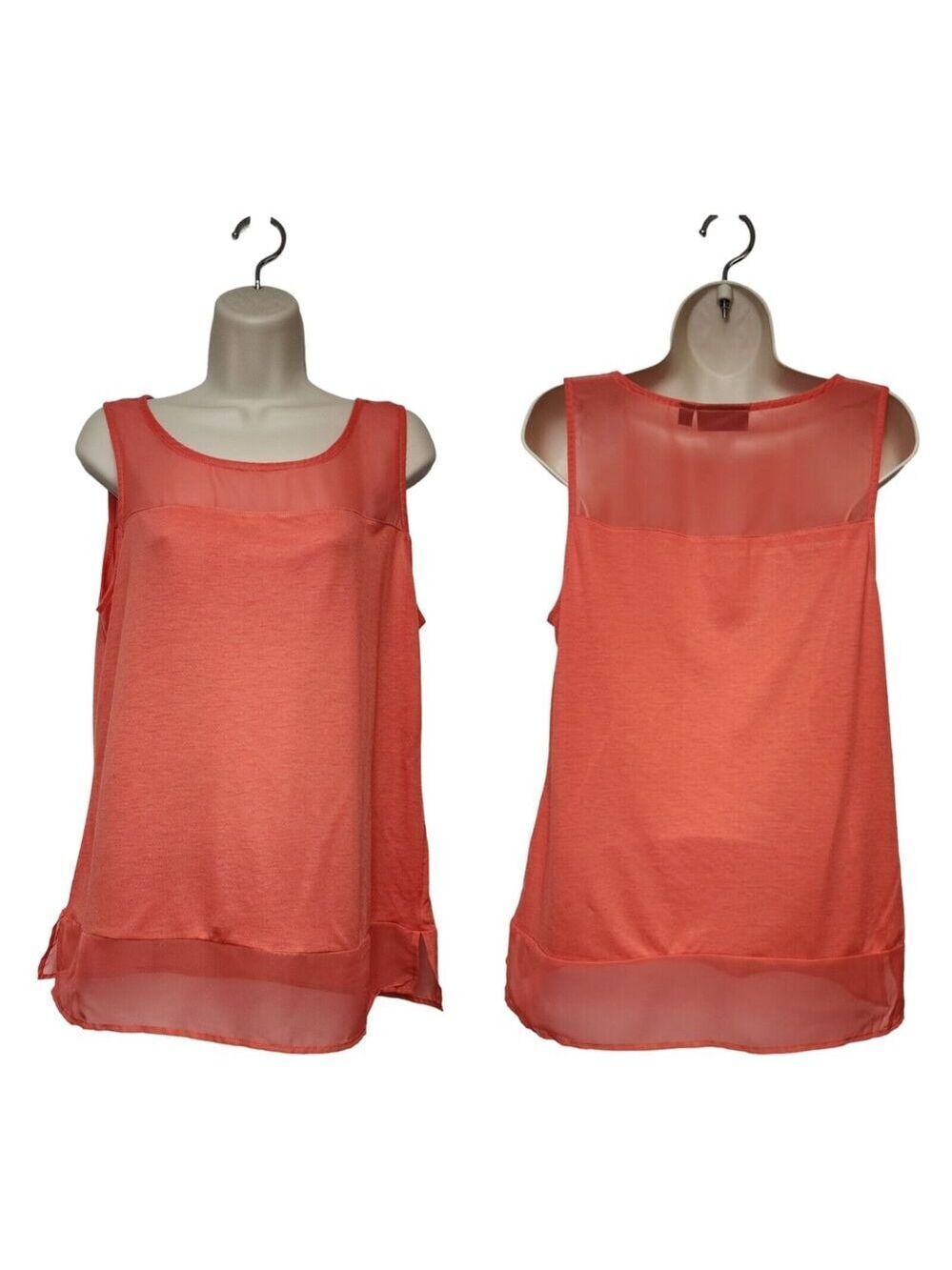 Versona Orange Lightweight Orange Tank Top Size Large